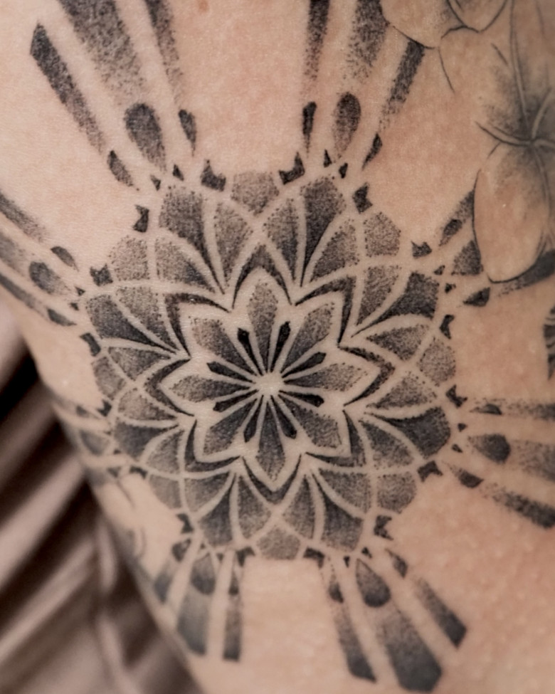 Ornamental and blackwork tattoo in San Francisco