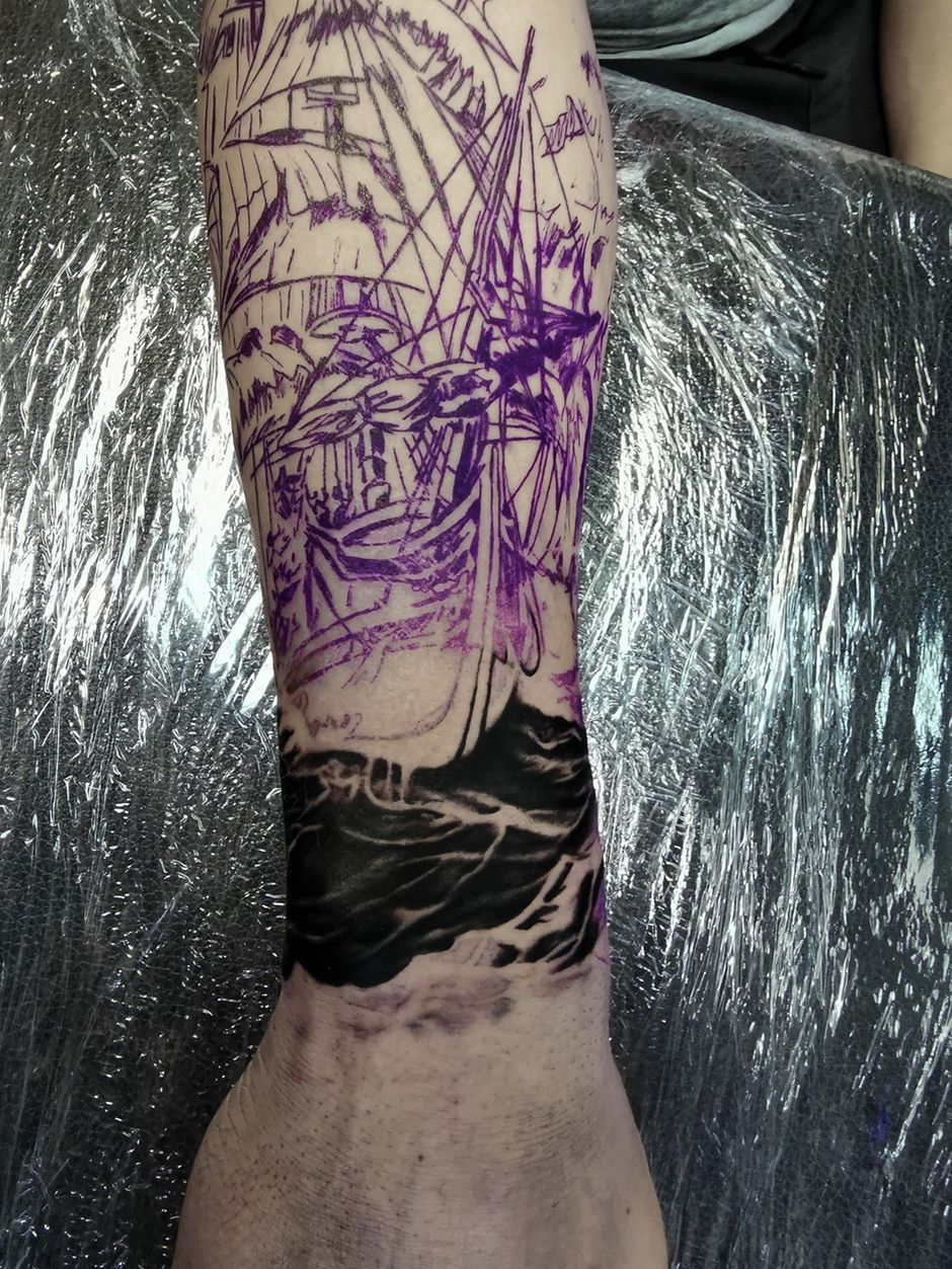 Alexander Zuev КРАСКА Tattoo Ink Pro Team - 黑白 tattoo 现实主义 - 初学者详细教程 