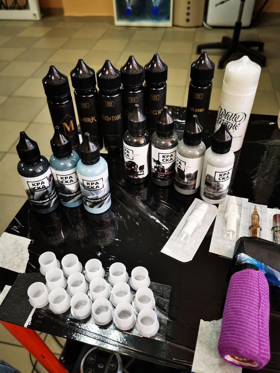 Alexander Zuev КРАСКА Tattoo Ink Pro Team - 黑白 tattoo 现实主义 - 初学者详细教程 